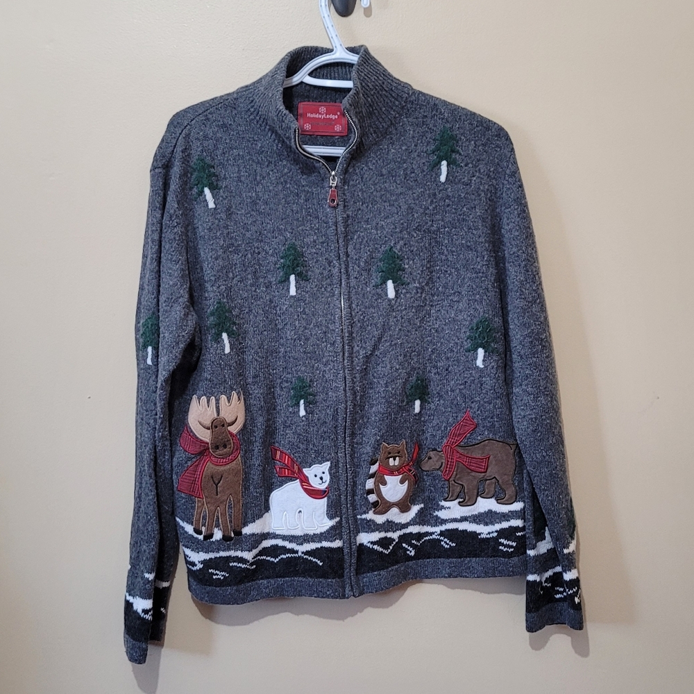 Holiday Lodge Christmas Cardigan Sweater